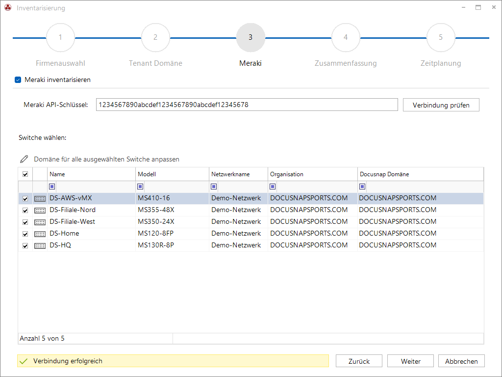 Docusnap Inventarisierung Meraki