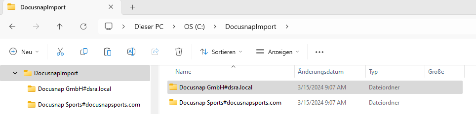 Docusnap Multi-Firmenimport Importverzeichnis Docusnap Multi-Firmenimport Importverzeichnis