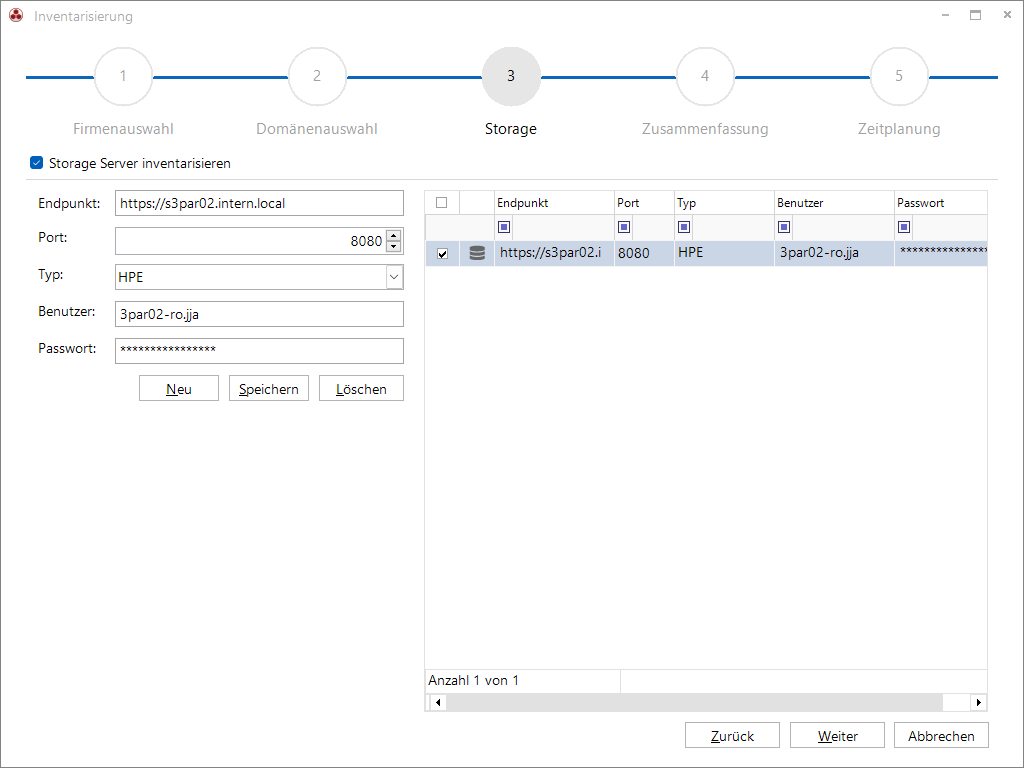 Docusnap Inventarisierung Storage