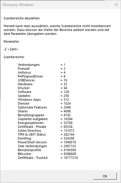 Docusnap Windows Komponenten Hilfe