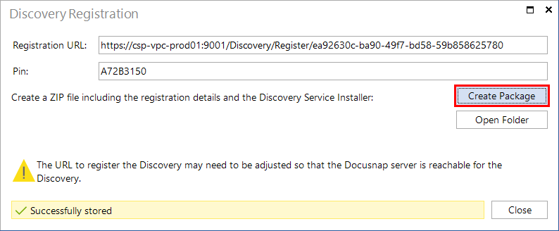 Docusnap-Discovery-Service-configure-Package