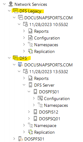 Docusnap Inventory DFS Tree