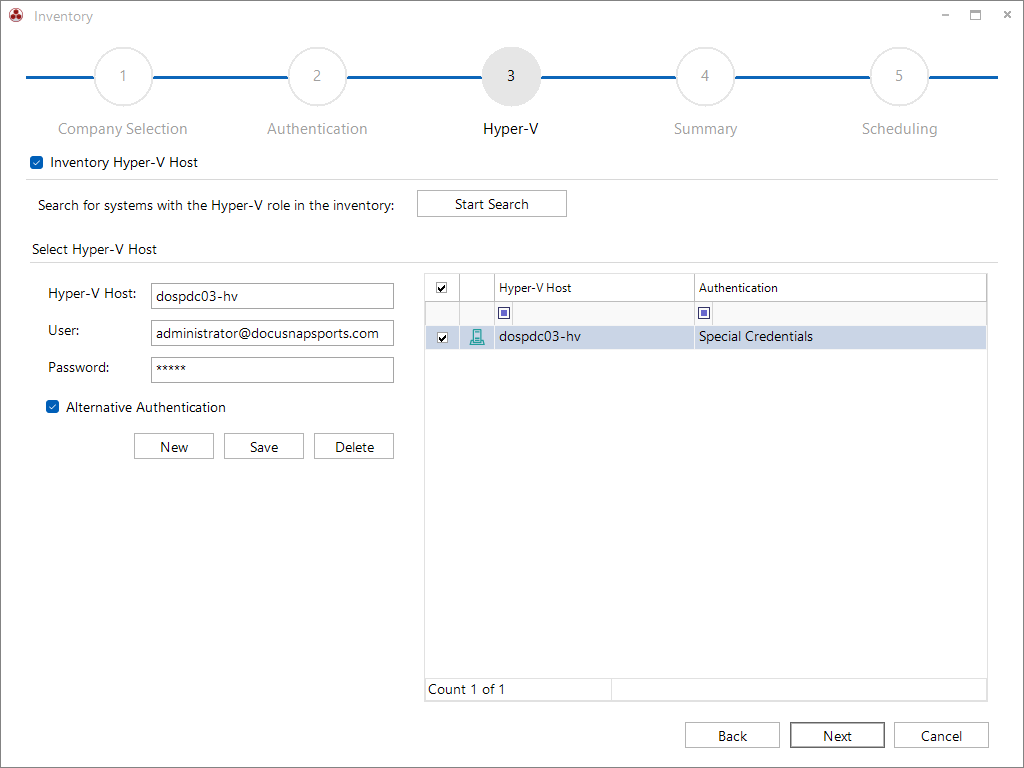Docusnap Inventory Hyper-V