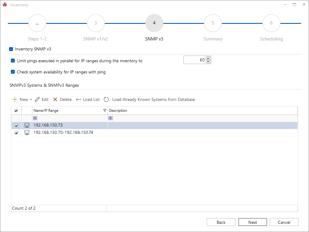 Docusnap Inventory SNMP v3 Systems