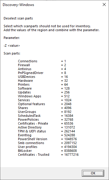 Docusnap Windows Components Help